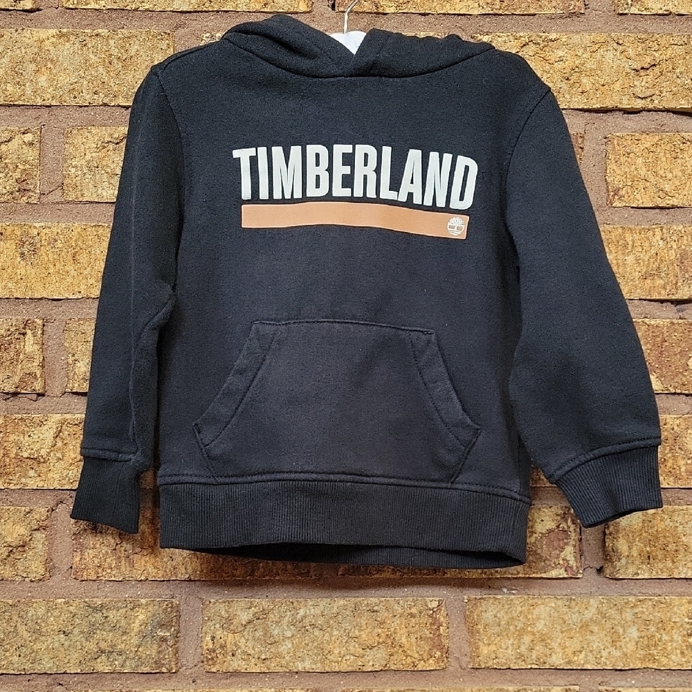 Timberland Kids Black Hoodie Sweatshirt with Logo SIZE 4